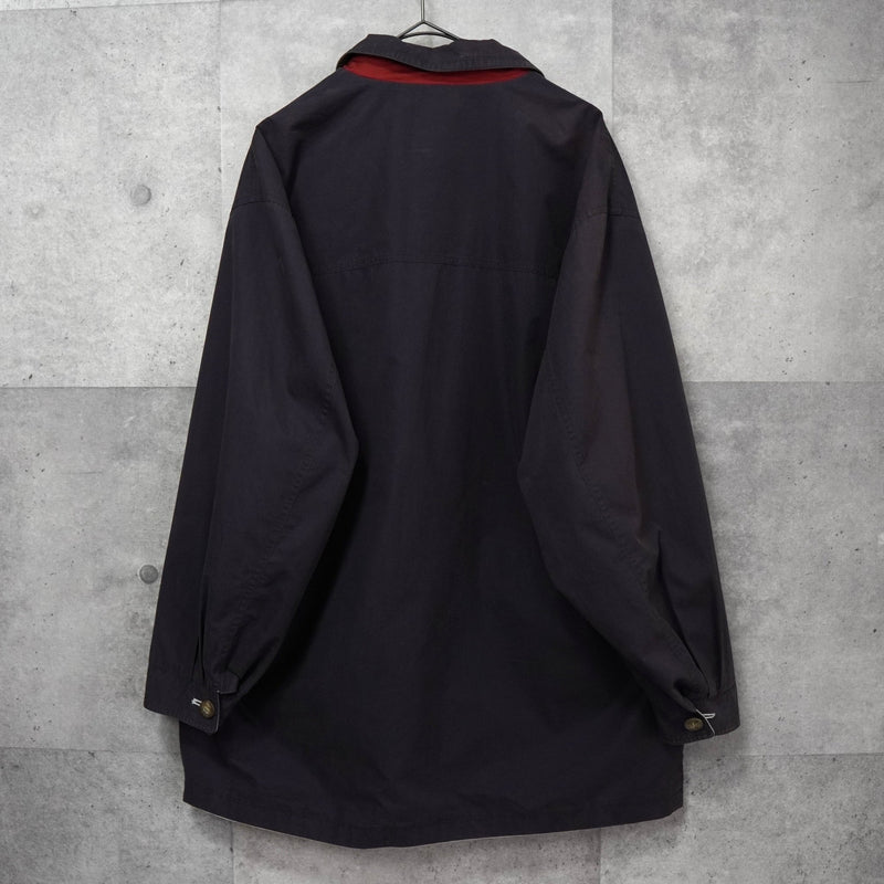 イヴ サンローラン ヴィンテージ リバーシブル YSLロゴ ブルゾン ジャケット ネイビー / アイボリー - NEWSED