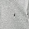 灰色复古 YSL 徽标刺绣短袖 Polo 衫
