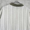 Vintage YSL logo short-sleeved polo shirt in khaki and beige from Yves Saint Laurent
