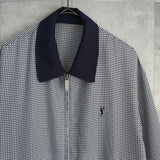 イヴ サンローラン ヴィンテージ YSLロゴ チェック柄 ブルゾン ブラック / ホワイト - NEWSED