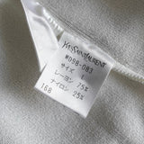 イヴ サンローラン ヴィンテージ YSLロゴ 薄手 カーディガン ホワイト レディース - NEWSED