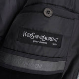 イヴ サンローラン ヴィンテージ YSLロゴ 中綿ジャケット 中綿ブルゾン グレー - NEWSED