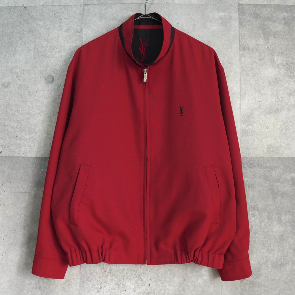 イヴ サンローラン ヴィンテージ YSLロゴ ブルゾン レッド