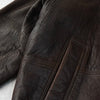 イヴ サンローラン ヴィンテージ YSLロゴ ボア襟 レザージャケット ブラウン メンズ