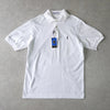 イヴサンローラン ロゴ ヴィンテージ YSLロゴ 半袖ポロシャツ ホワイト デッドストック
