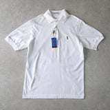イヴサンローラン ロゴ ヴィンテージ YSLロゴ 半袖ポロシャツ ホワイト デッドストック - NEWSED