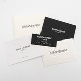 イヴ サンローラン YSLロゴ エナメル カードケース ブルー 箱付き - NEWSED
