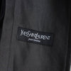 イヴサンローラン ヴィンテージ YSLロゴ ステンカラーコート ダークグレー