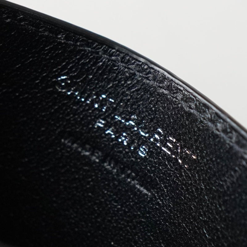 イヴサンローラン YSLロゴ レザー カードケース パスケース ブラック - NEWSED