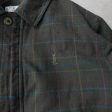 イヴ サンローラン ヴィンテージ YSLロゴ ウール ブルゾン カーキ - NEWSED