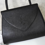 イヴ サンローラン カサンドラロゴ YSLロゴ ハンドバッグ ブラック - NEWSED