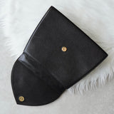 イヴサンローラン ヴィンテージ エンボス YSLロゴ レザー ハンドバッグ 自立型 ブラック - NEWSED