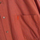 イヴ サンローラン ヴィンテージ YSLロゴ チェック柄 長袖シャツ オレンジ - NEWSED