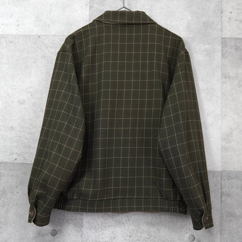 イヴサンローラン ヴィンテージ YSLロゴ リバーシブル ブルゾン カーキ / ベージュ - NEWSED