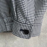 イヴ サンローラン ヴィンテージ YSLロゴ チェック柄 ブルゾン ブラック / ホワイト - NEWSED