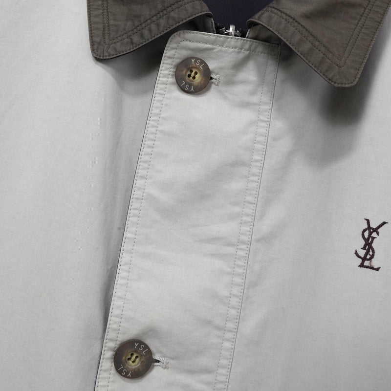 イヴ サンローラン ヴィンテージ リバーシブル YSLロゴ ブルゾン ジャケット ネイビー / アイボリー - NEWSED