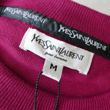 イヴサンローラン ヴィンテージ YSLロゴ 刺繍 スウェット ピンクパープル デッドストック - NEWSED