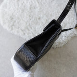 イヴ サンローラン ヴィンテージ YSLロゴ リザード ショルダーバッグ ブラック - NEWSED