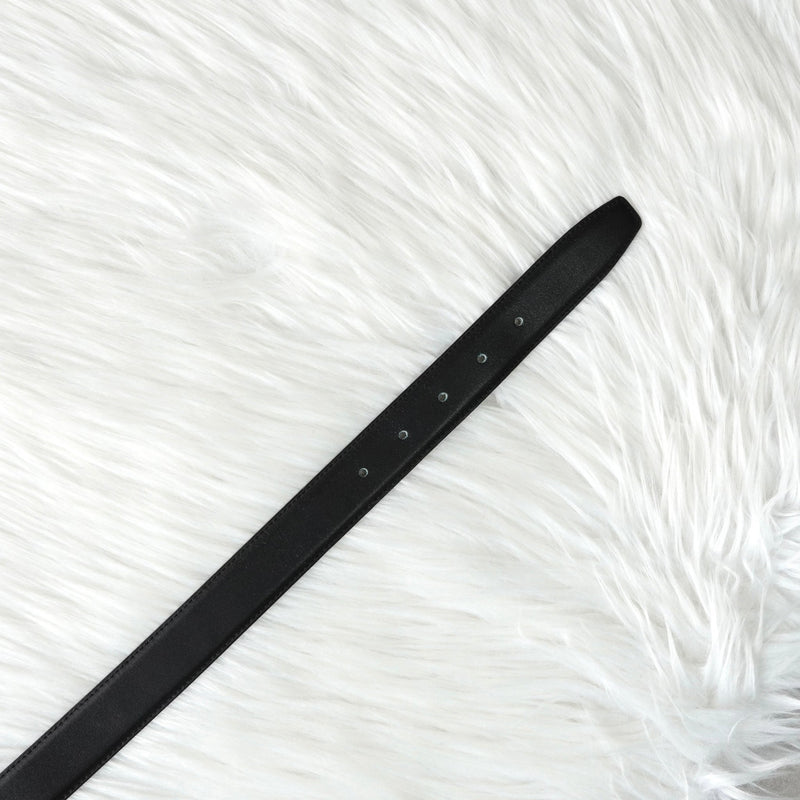 イヴサンローラン ヴィンテージ YSLロゴ シルバー金具 ベルト ブラック レディース - NEWSED