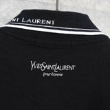 イヴ サンローラン ヴィンテージ YSLロゴ 長袖ポロシャツ ブラック - NEWSED