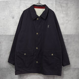 イヴ サンローラン ヴィンテージ リバーシブル YSLロゴ ブルゾン ジャケット ネイビー / アイボリー - NEWSED