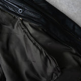 イヴ サンローラン ヴィンテージ YSLロゴ フェイクレザー ブルゾン ブラック メンズ - NEWSED