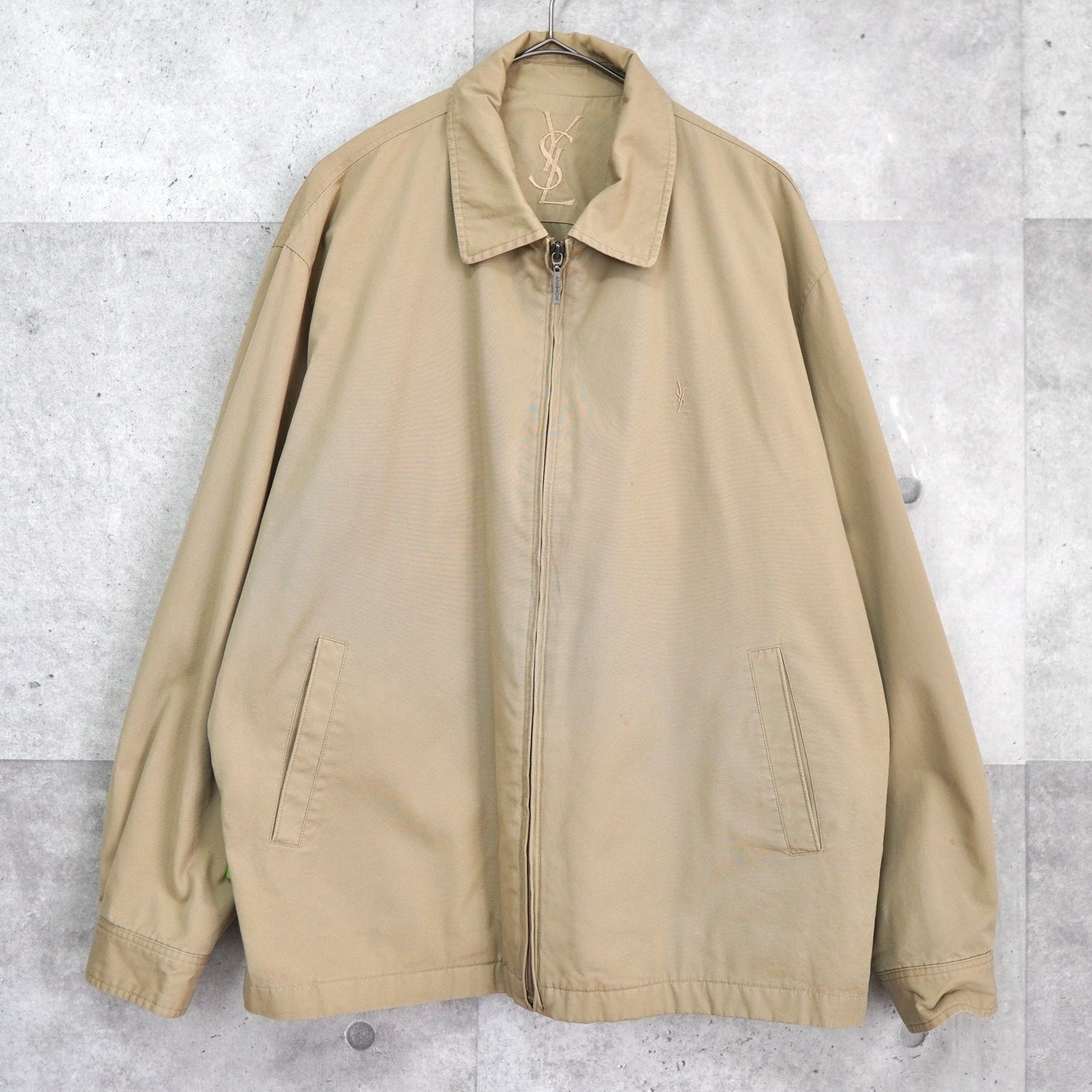 イヴサンローラン YSLロゴ 刺繍 コットンジャケット ブルゾン