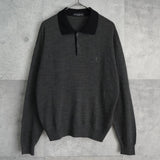 イヴ サンローラン ヴィンテージ YSLロゴ ポロニット グレー - NEWSED