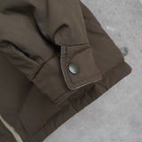 イヴ サンローラン YSLロゴ リバーシブル ダウンジャケット ボンバージャケット 中綿ジャケット モカブラウン/ホワイトベージュ - NEWSED