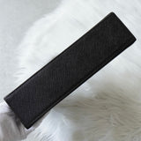 イヴサンローラン ヴィンテージ エンボス YSLロゴ レザー ハンドバッグ 自立型 ブラック - NEWSED