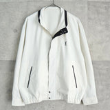 イヴ サンローラン ヴィンテージ YSLロゴ ブルゾン ジャケット ホワイト / ネイビー - NEWSED