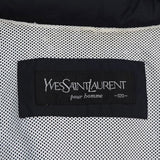 イヴ サンローラン ヴィンテージ YSLロゴ ナイロンジャケット ブルゾン ネイビー - NEWSED