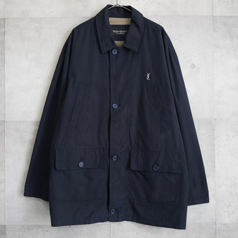 イヴ・サンローラン ヴィンテージ カサンドラロゴ YSLロゴ 刺繍