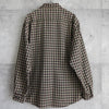 イブ サンローラン ヴィンテージ YSLロゴ チェック柄 長袖シャツ ブラウン/カーキ
