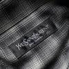 イヴ サンローラン ヴィンテージ YSLロゴ ネルシャツ 長袖シャツ グレー メンズ