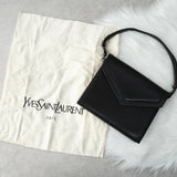 イヴ サンローラン YSL エンボスロゴ レザー 2way ワンショルダーバッグ ハンドバッグ ショルダーバッグ ブラック - NEWSED