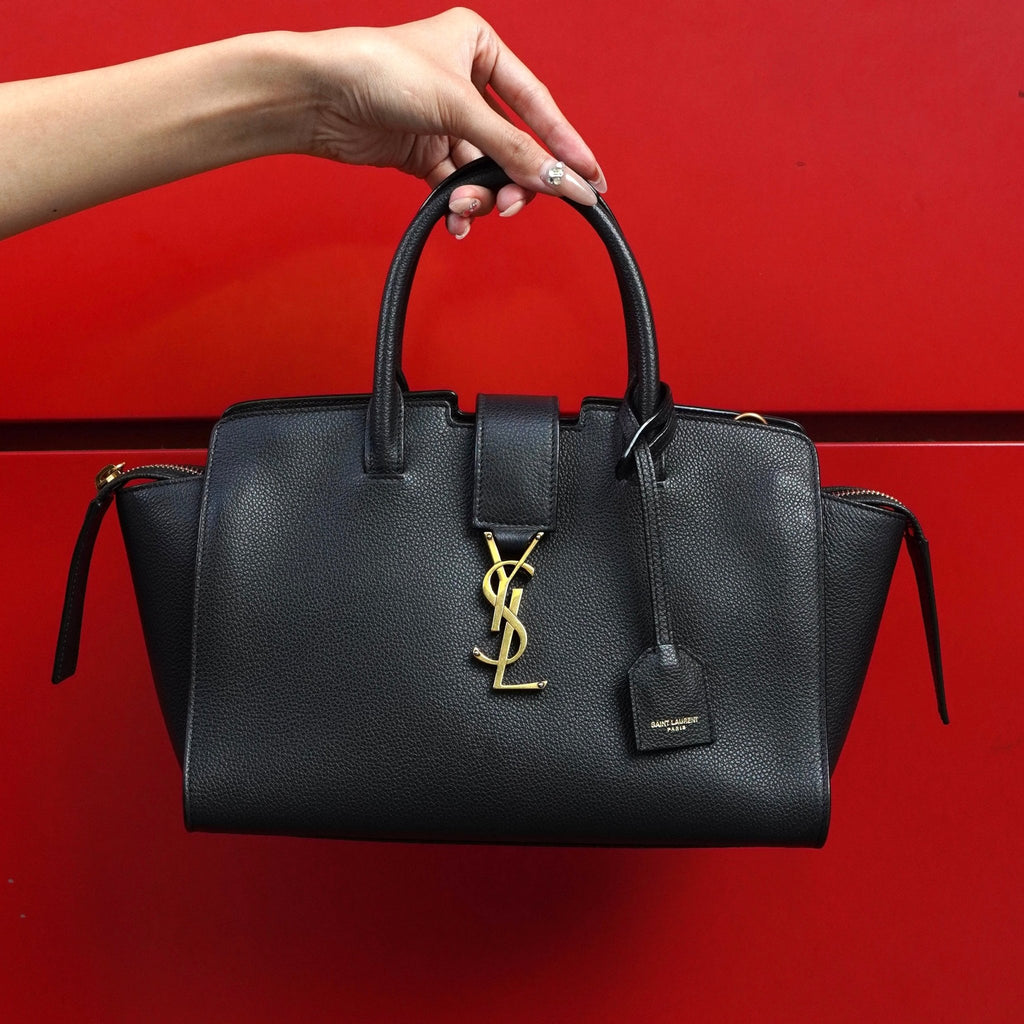 サンローラン ダウンタウンカバス YSLロゴ レザー 2way ハンドバッグ ショルダーバッグ ブラック