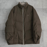 イヴ サンローラン YSLロゴ リバーシブル ダウンジャケット ボンバージャケット 中綿ジャケット モカブラウン/ホワイトベージュ - NEWSED