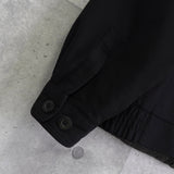 イヴ サンローラン YSLロゴ 刺繍 チェック柄 ウールブルゾン ブラック - NEWSED
