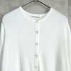 イヴ サンローラン ヴィンテージ YSLロゴ 薄手 カーディガン ホワイト レディース