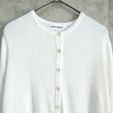 イヴ サンローラン ヴィンテージ YSLロゴ 薄手 カーディガン ホワイト レディース - NEWSED