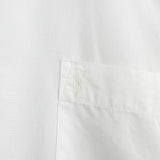 イヴサンローラン YSLロゴ 刺繍 長袖シャツ ホワイト - NEWSED