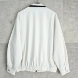 イヴ サンローラン ヴィンテージ YSLロゴ ブルゾン ジャケット ホワイト / ネイビー - NEWSED