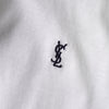 イヴサンローラン ロゴ ヴィンテージ YSLロゴ 半袖ポロシャツ ホワイト デッドストック