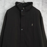イヴ サンローラン ヴィンテージ YSLロゴ ブルゾン ダークブラウン系 カーキグレー系 メンズ - NEWSED