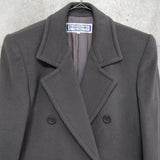 イヴ サンローラン ヴィンテージ YSLロゴ ダブル チェスターコート グレー - NEWSED