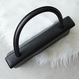 イヴサンローラン ヴィンテージ エンボス YSLロゴ レザー ハンドバッグ 自立型 ブラック - NEWSED