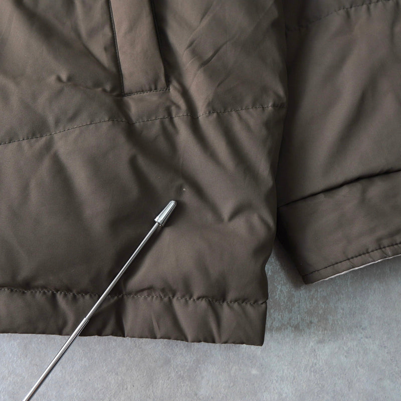 イブ サンローラン ヴィンテージ リバーシブル YSLロゴ 中綿ジャケット ダウンジャケット ホワイトベージュ/グレージュ - NEWSED