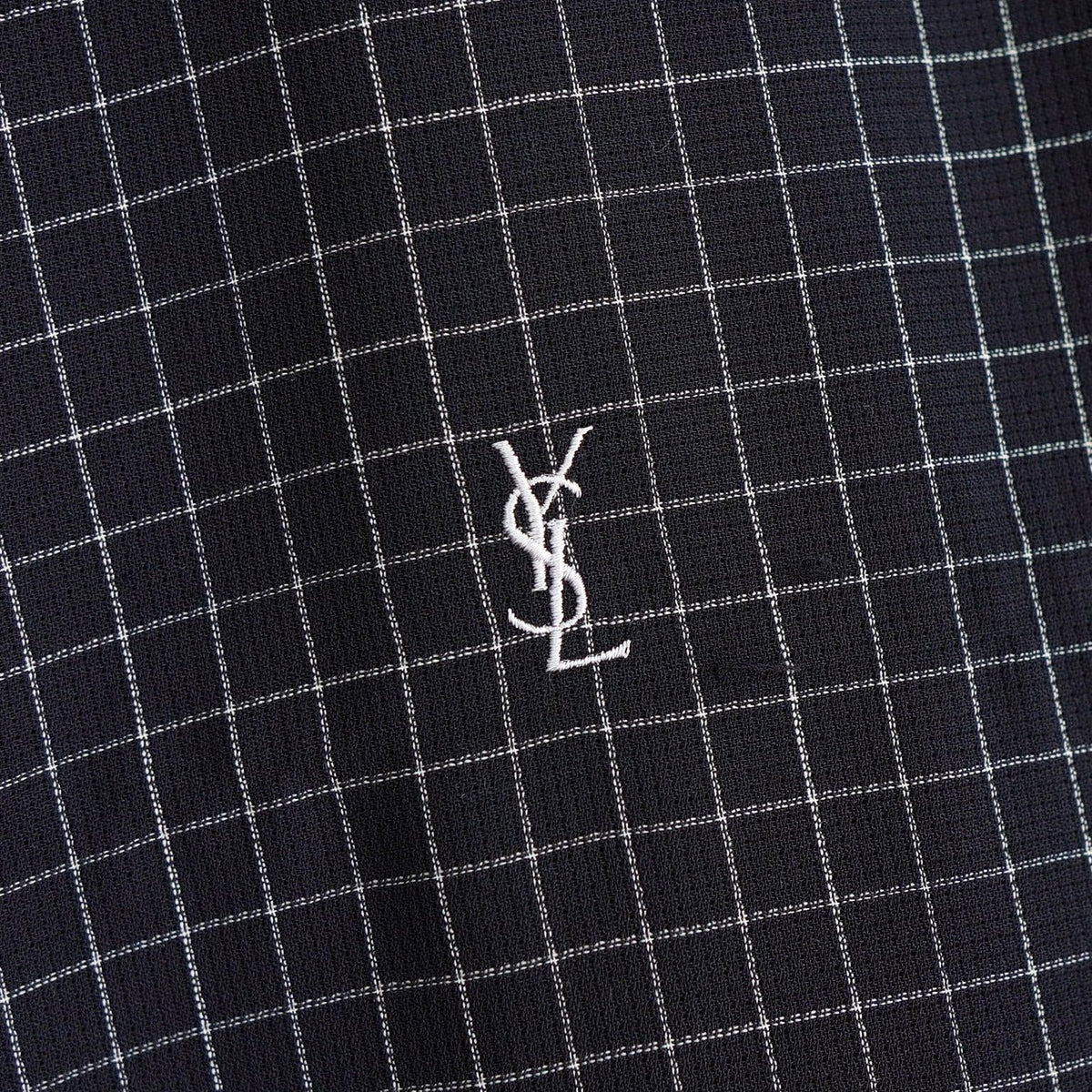 イブ サンローラン ヴィンテージ YSLロゴ ブルゾン チェック柄 薄手
