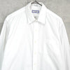 Yves Saint Laurent YSL logo embroidered long sleeve shirt white